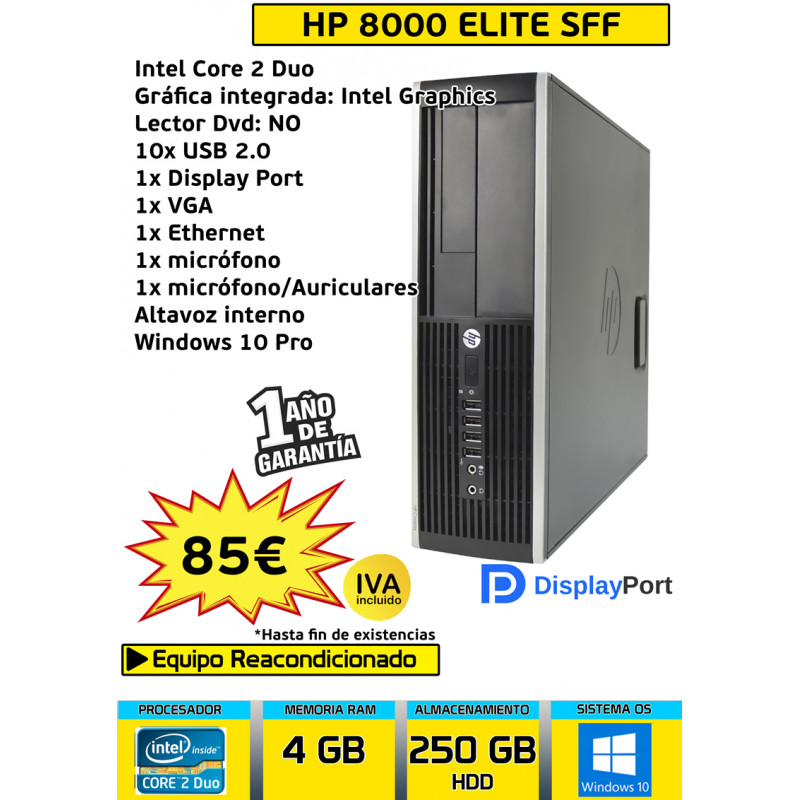 HP 8000 ELITE SSF CORE 2 DUO