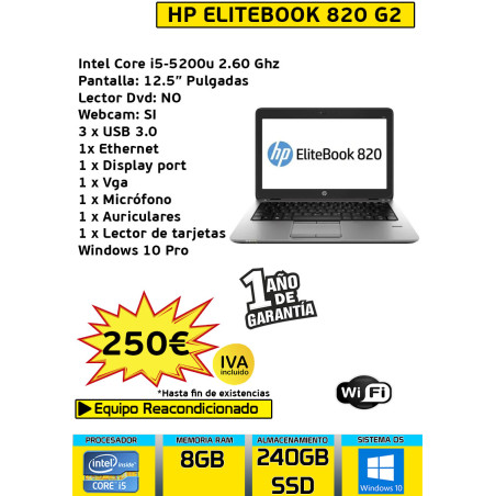 HP ELITEBOOK 820 G2  CORE i5