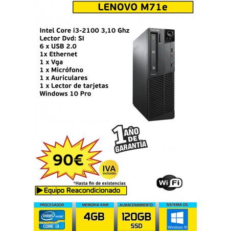 LENOVO M71e CORE I3