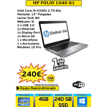 HP FOLIO 1040 Core i5