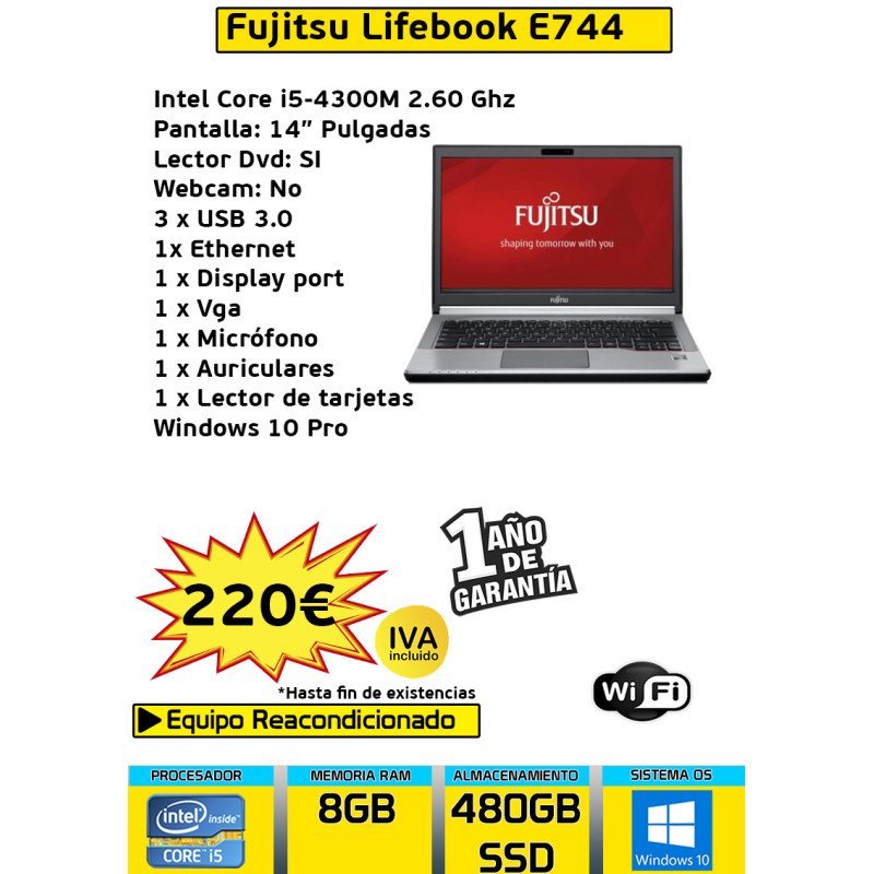 FUJITSU LIFEBOOK E744 CORE i5