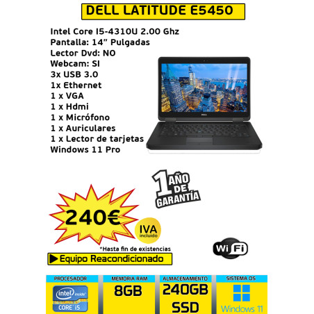 DELL LATITUDE E5450 CORE I5