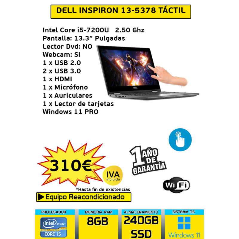 DELL INSPIRION 13-5378 TÁCTIL CORE I5
