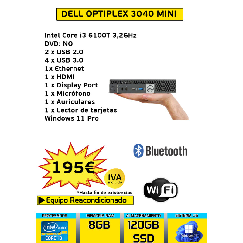 DELL OPTIPLEX 3040 MINI CORE I3