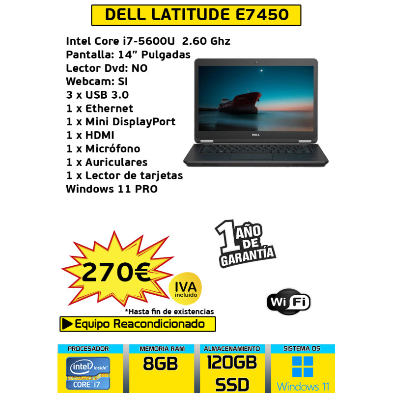 DELL LATITUDE E7450 CORE i7