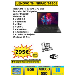 LENOVO THINKPAD T480S CORE I5