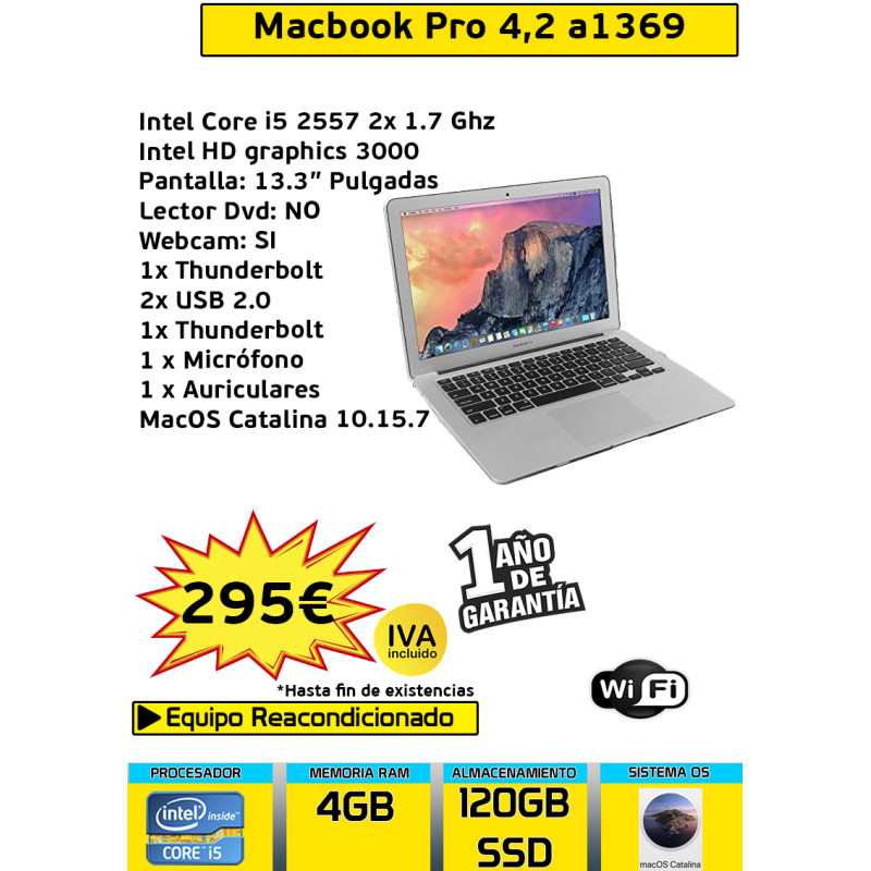 MACBOOK PRO 4'2 A1369 INTEL CORE I5