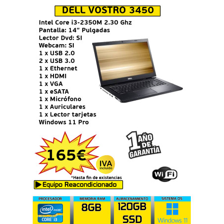DELL VOSTRO 3450 CORE I3