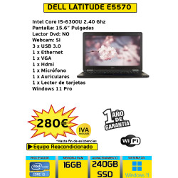 DELL LATITUDE E5570 CORE I5...