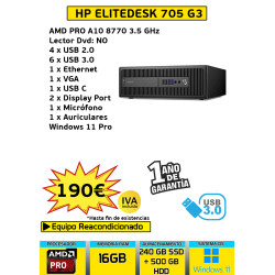 HP ELITEDESK 705 G3 SFF AMD...