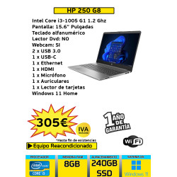 HP 250 G8 CORE I3 8 GB RAM...