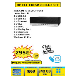 HP ELITEDESK 800-G3 SFF...